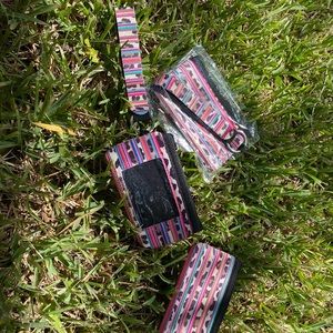 Serape and cheetah wristlet wallets